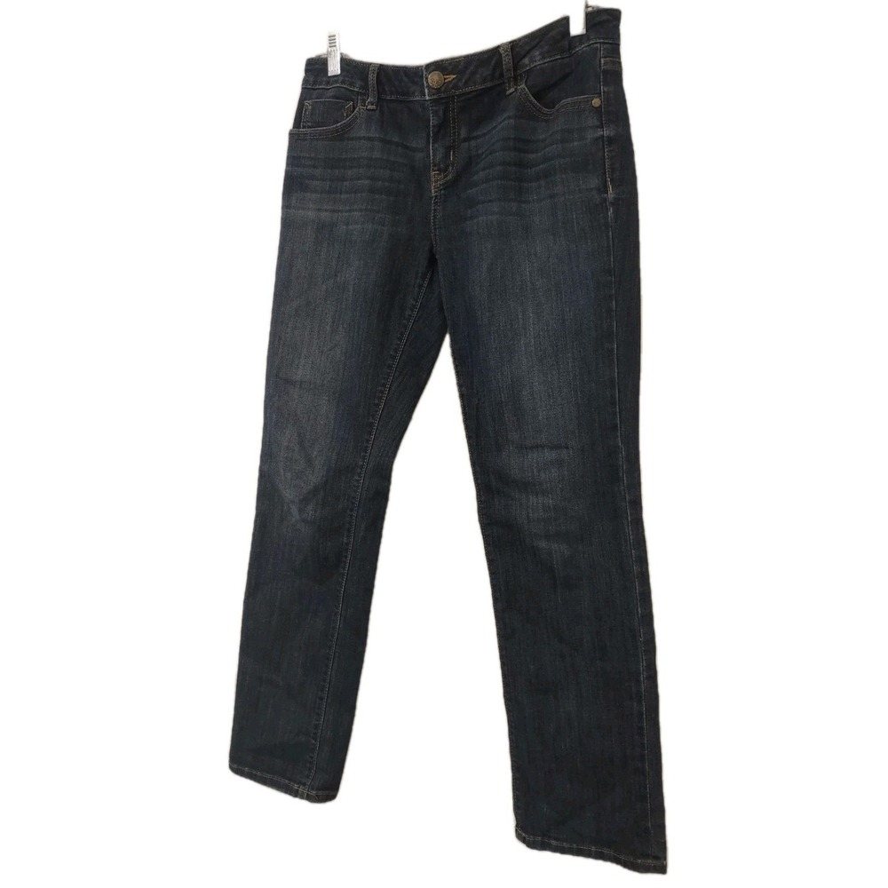 Simply Vera Vera Wang Jeans Women's Sz 4 Blue Mid Rise Stretch Denim Cotton Logo
